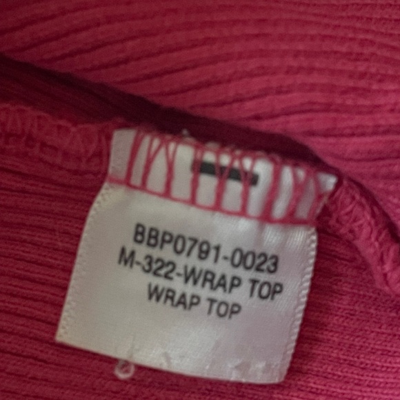 Big Bud Press Hot Pink Wrap Top - Picture 3 of 5